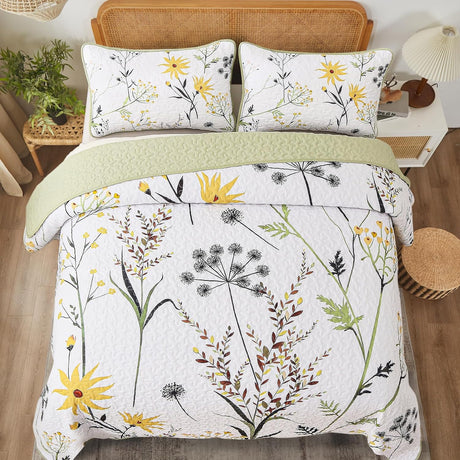 Decorative Quilted Coverlet and Pillowcases Set: Elevate Your Home Decor