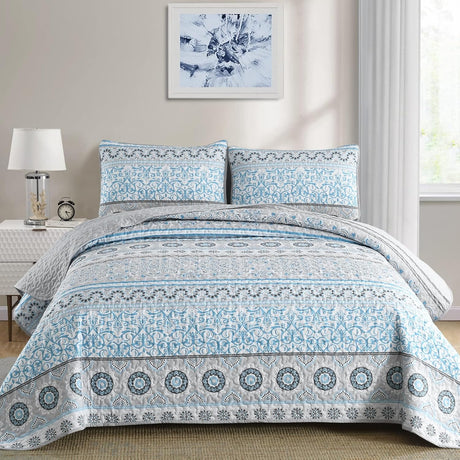 Joyful Quilted coverlet and pillowcovers set: Brighten Up Your Bedroom