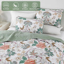 Understated Quilted coverlet and pillowcovers set: Subtle Elegance