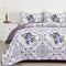 Kaleidoscopic Quilted coverlet and pillowcovers set: Burst of Colors