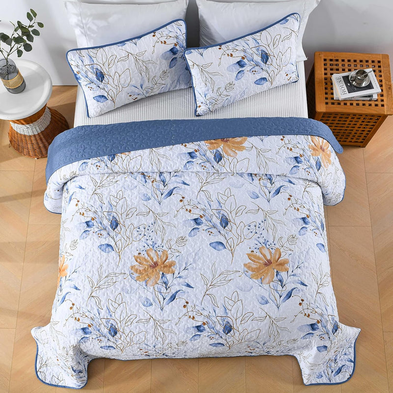 Quietude Quilted coverlet and pillowcovers set: Perfect for Relaxation