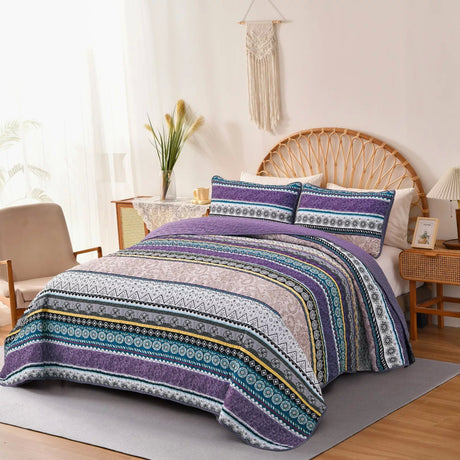 Hygge Quilted bedspread and pillowcovers set: Embrace Cozy Living