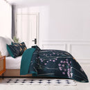 Abstract Quilted coverlet and pillowcovers set: Unique and Artistic