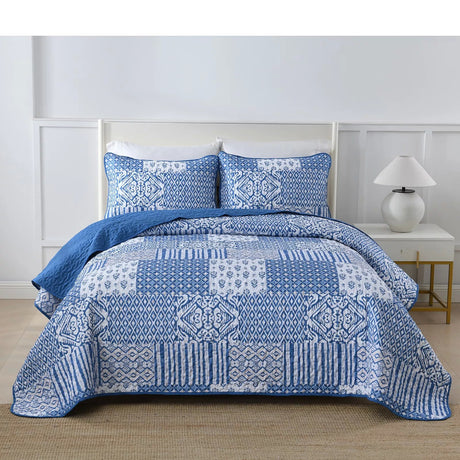 Blissful Quilted bedspread and pillowcovers set: Relax in Style