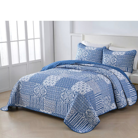 Blissful Quilted bedspread and pillowcovers set: Relax in Style