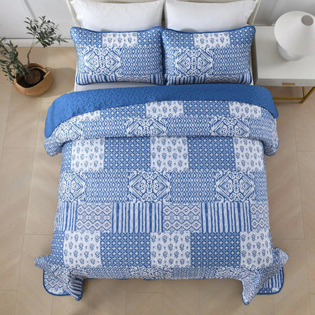 Blissful Quilted bedspread and pillowcovers set: Relax in Style