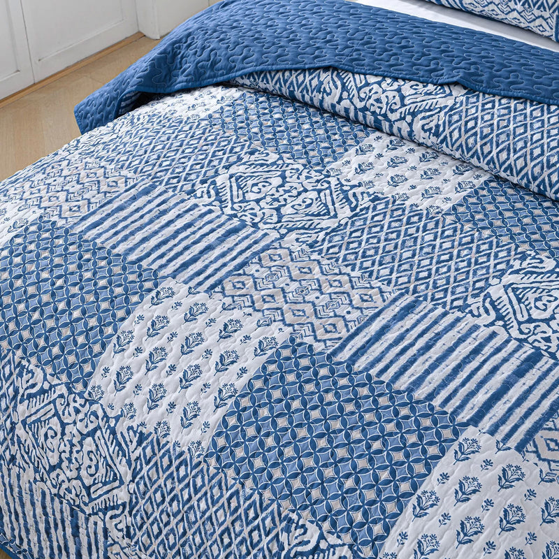 Blissful Quilted bedspread and pillowcovers set: Relax in Style