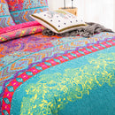 Colorful Quilted bedspread and pillowcovers set: Add a Splash of Color