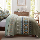 Quicksilver Quilted coverlet and pillowcovers set: Sleek and Modern