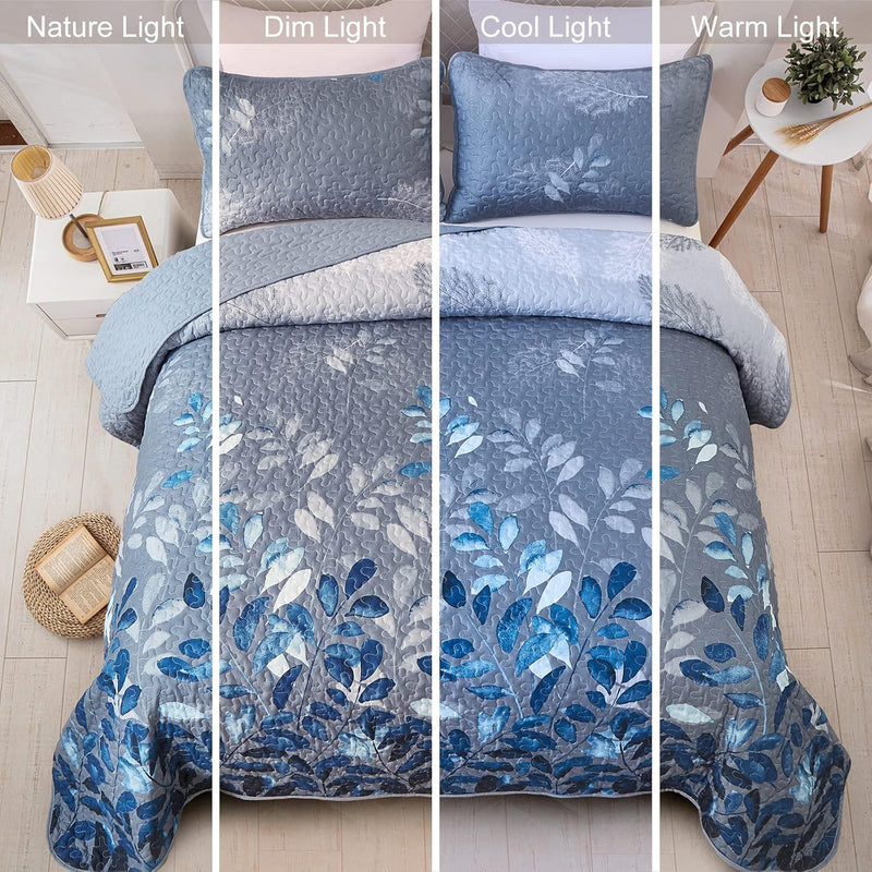 Nostalgic Quilted coverlet and pillowcovers set: Classic and Timeless