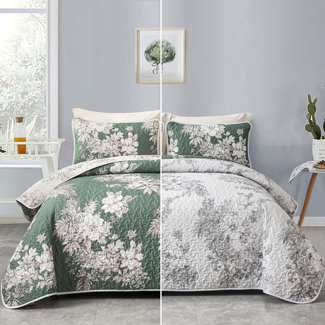 Sophisticated Quilted Coverlet and Pillowcases Set: Elevate Your Bedroom Decor