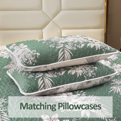 Sophisticated Quilted Coverlet and Pillowcases Set: Elevate Your Bedroom Decor