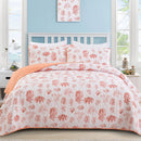 Sleek Quilted Bedspread and Pillowcases Set: Contemporary Style and Comfort