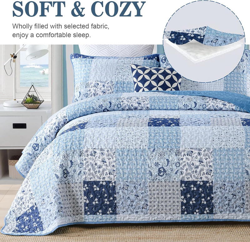 Charming Quilted coverlet and pillowcovers set: Timeless Appeal