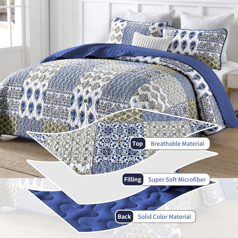 Gorgeous Quilted bedspread and pillowcovers set: Comfortable Elegance