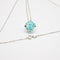 Gift Gox - Aroma Necklace White Gold - Planet Celestial Aqua (Light Blue) + Purify Oil Blend