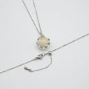 Gift Gox - Aroma Necklace White Gold - Planet Stardust Crystal (Gold Clear) + Purify Oil Blend