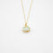 Gift Gox - Aroma Necklace 925 Silver, Gold coated - Green Shell Paradise Peach (Pink) + Purify Oil Blend