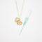 Gift Gox - Aroma Necklace 925 Silver, Gold coated - Green Shell Paradise Peach (Pink) + Purify Oil Blend