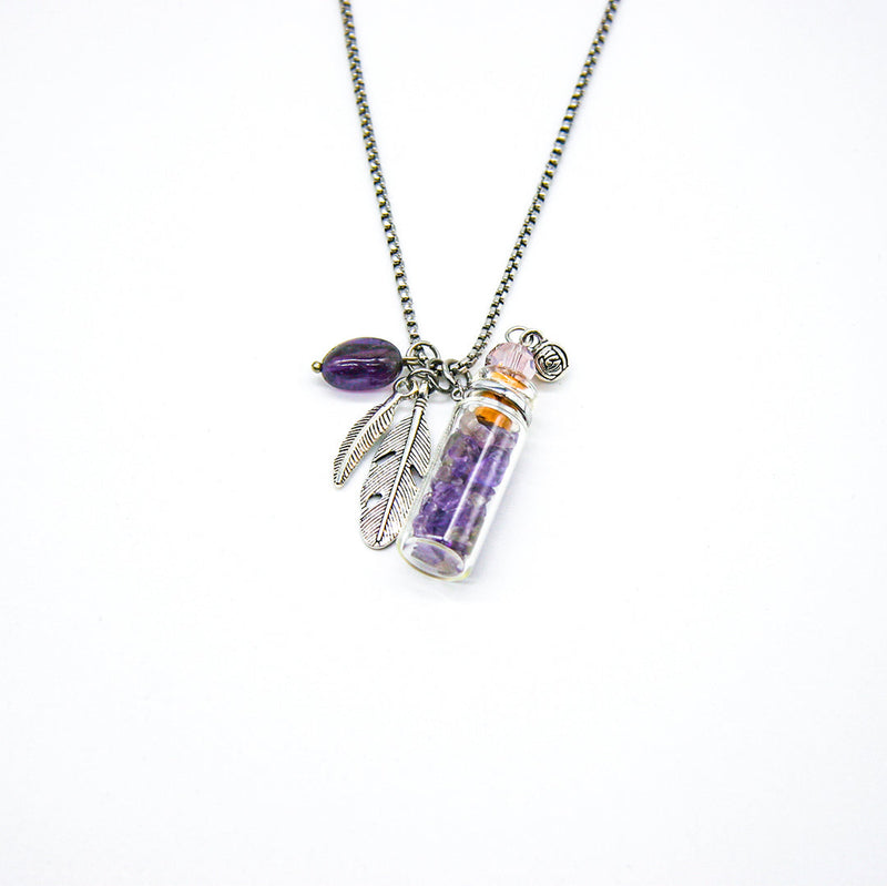 Gift Gox - Crystal Bottle (Amethyst) + Purify Oil Blend