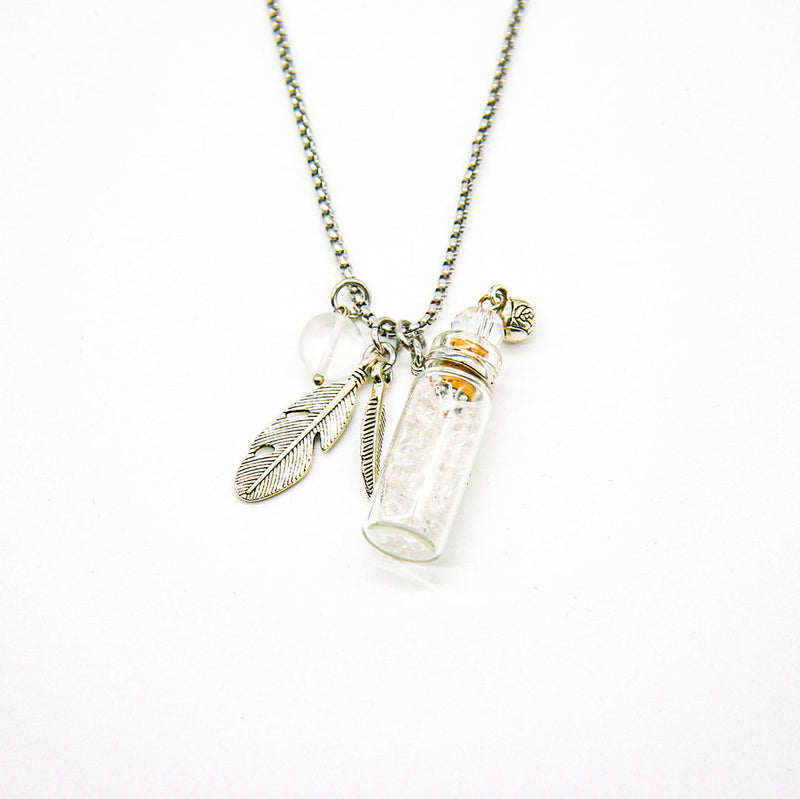 Gift Gox - Crystal Bottle (Clear Quartz) + Purify Oil Blend