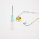 Gift Gox - Aroma Necklace White Gold - Planet Jovian Gold (Golden Yellow) + Purify Oil Blend