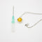 Gift Gox - Aroma Necklace White Gold - Planet Jovian Gold (Golden Yellow) + Purify Oil Blend