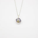 Gift Gox - Aroma Necklace White Gold - Planet Lunar Lavender (Lanvender Purple) + Purify Oil Blend