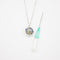 Gift Gox - Aroma Necklace White Gold - Planet Lunar Lavender (Lanvender Purple) + Purify Oil Blend