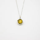 Gift Gox - Aroma Necklace White Gold - Planet Stellar Midnight (Golden dark blue) + Purify Oil Blend