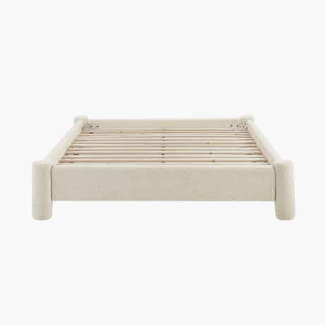 Zara Modern Boucle Fabric Bed Base - Queen