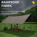 Outdoor camping square sky curtain, black glue sky curtain, sun and rain protection 500*300cm