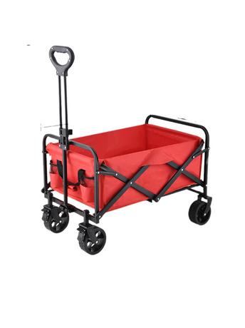 5 -inch camp cart red medium tank wheel+ bearing double brake+ high carbon structural frame