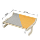 Wall-Mounted Cat Hammock Bed -Wooden Frame, Comfortable and Space-Saving Design for Pets