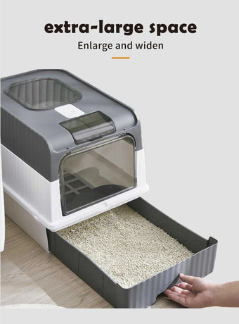 Automatic UV Sterilizing Cat Litter Box -Enclosed Design, Odor Control, and UV Germicidal Technology