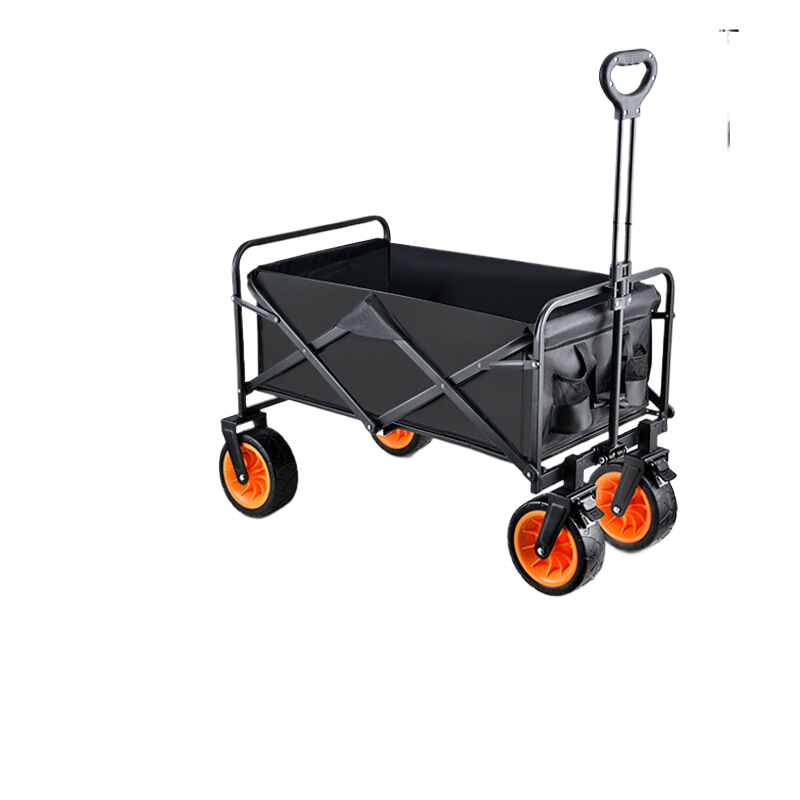 8 -inch wild wheel cart black (orange wheel) 99*57*105cm