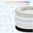 Fluffy Donut-Shaped Pet Bed- Soft, Cozy, and Anti-Anxiety for Dogs and Cats, Machine Washable  Coffee Size:S 60*15*18cm