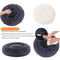 Calming Donut Pet Bed -Soft Faux Fur, Anti-Anxiety Fluffy Round Bed for Cats and Small Dogs (Light Brown)40cm