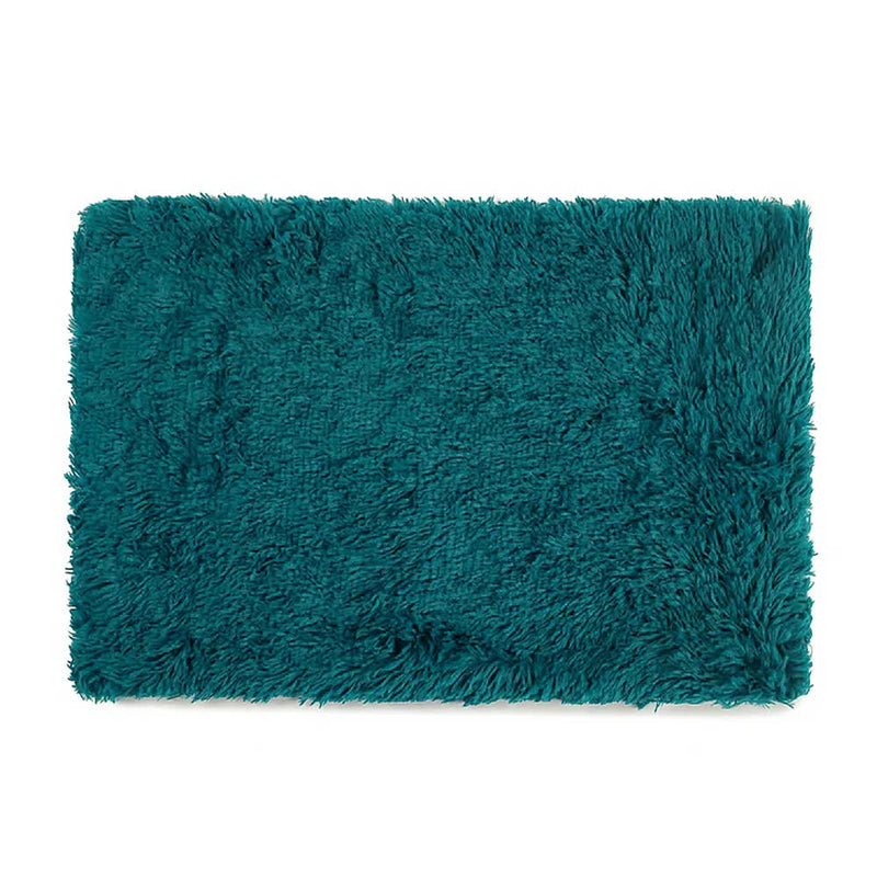 Fluffy Pet Blankets-Soft Faux Fur, Anti-Anxiety Cozy Throws for Cats and Dogs, M 80*55cm cyan blue