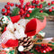 Christmas Wreath with Pine Cones, Red Berries, and Festive Bow - 40cm Holiday Door Decor