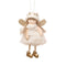 Winter Angel Ornament with Gold Glitter Wings and White Scarf - Christmas Tree Hanging Decoration 15*9 cm White colour (5 pieces)