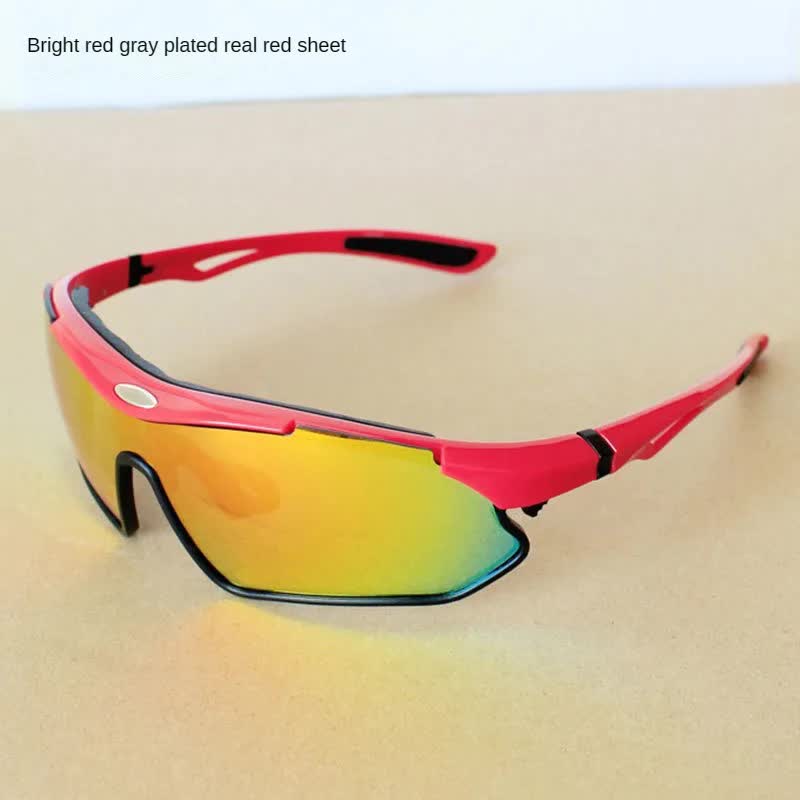 Multifunctional Cycling Glasses - Windproof and UV Protection Sports Eyewear  Red