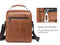 Men's Vintage Leather Shoulder Bag - Multi-Compartment Crossbody Messenger Bag 22cm(L)*8cm(W)*26cm(H)(Black)