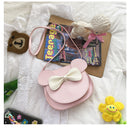 Adorable Bow Bear Crossbody Bag for Kids - Pink Shoulder Bag 18*17*8cm