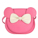 Adorable Bow Bear Crossbody Bag for Kids - Rose Red Shoulder Bag 18*17*8cm