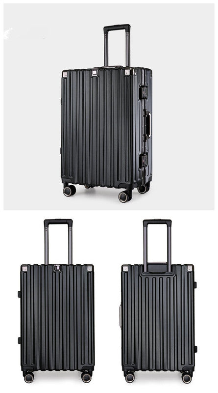 Aluminum Alloy Hard-Shell Suitcase with TSA Lock -20" Spinner Luggage in Black