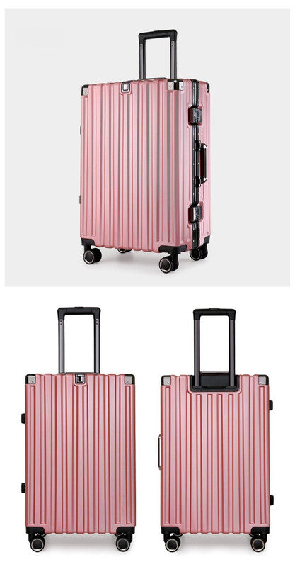 Aluminum Alloy Hard-Shell Suitcase with TSA Lock -20" Spinner Luggage in Pink