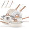 YEJ 12-Piece Non-Stick Complete Cookware Set | Pots, Pans & Utensils  (White)