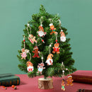 (2 set)Christmas Gingerbread Ornaments Set - Festive Wooden Decorations for Tree, Set of 12