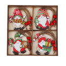 (2 set)Christmas Gnome Ornaments Set - Festive Wooden Decorations for Tree, Set of 12